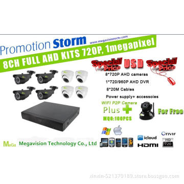 720p CCTV Ahd HD Analog Series 8CH DVR Kit